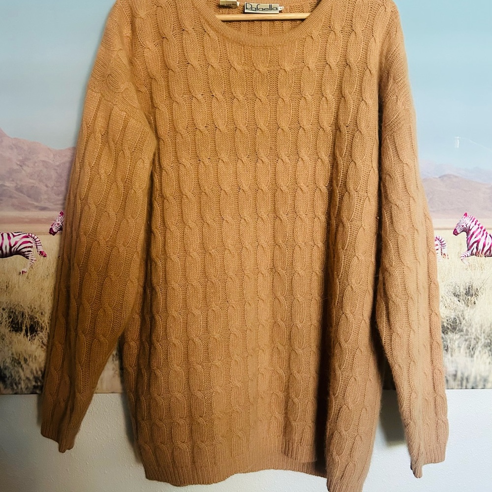 Vintage 80’s Rafaela Angora Rabbit/Lambswool Cable Sweater